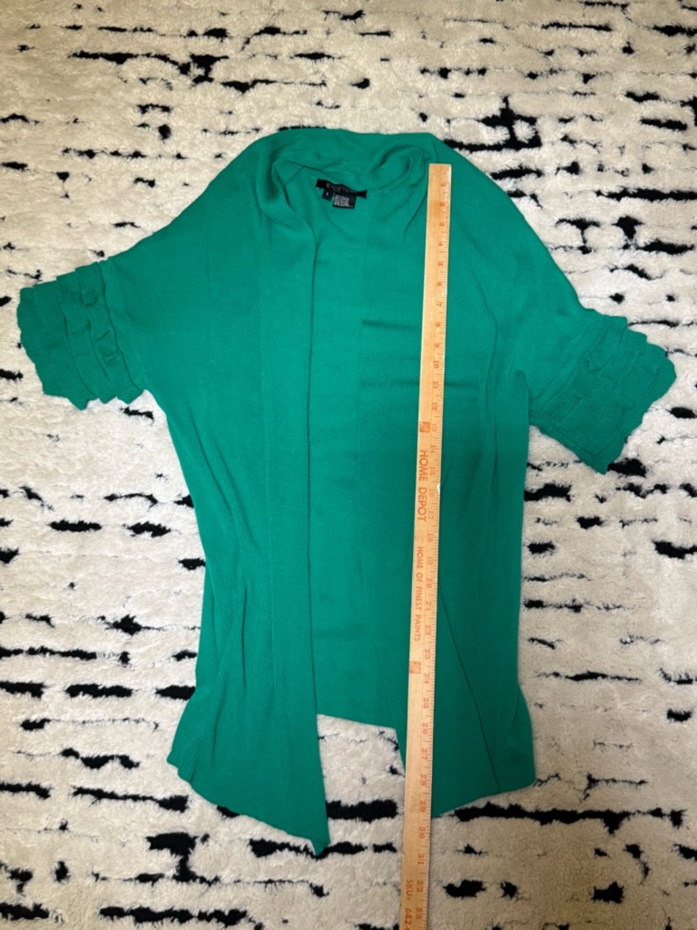 Etcetera Emerald Green Open-Front Short Sleeve Cardigan